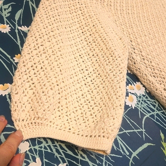 Vtg Crochet Dress Beach Boho Mod Hippy Chic - Picture 6 of 6